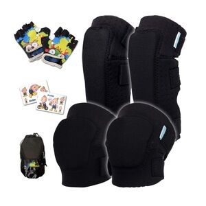 Soft-Style Kids Knee and Elbow Pads with Bike‎ Gloves for Ages 2-4